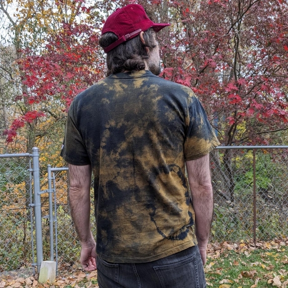 Hand-Dyed Rare Oakland Raiders NFL T-shirt | Vintage 90s - Picture 4 of 8